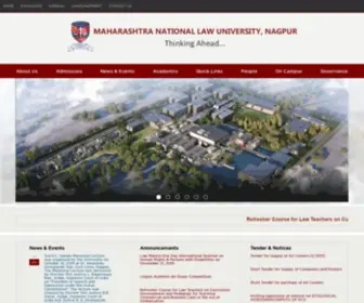 Nlunagpur.ac.in(National Law University) Screenshot