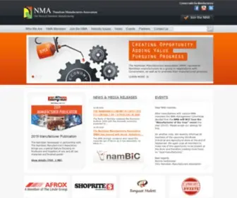 Nmanamibia.com(The Namibian Manufacturers Association (NMA)) Screenshot