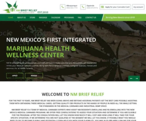 NMbriefrelief.com(Pain Relief in a Brief) Screenshot