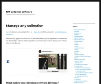 Nmcollectorsoftware.com(NM Collector Software JE Home) Screenshot