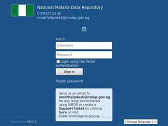 NMDrnigeria.org.ng(National Malaria Data Repository) Screenshot