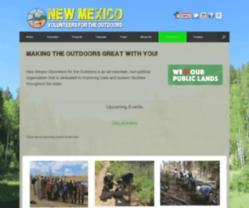 NMvfo.org(New Mexico Volunteers For The Outdoors) Screenshot