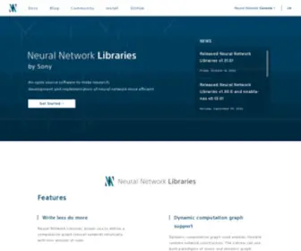 NNabla.org(Neural Network Libraries by Sony) Screenshot