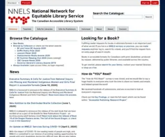 NNels.ca(National Network for Equitable Library Service (NNELS)) Screenshot