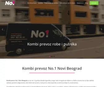 NO1.co.rs(Kombi prevoz No.1 Beograd) Screenshot