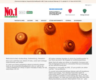 NO1Guitar.se(No.1 Guitarshop / Guitarshoppen i Göteborg AB) Screenshot