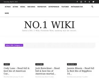 NO1Wiki.com(NO.1 WIKI Biography) Screenshot