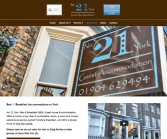 NO21York.co.uk(Bed & Breakfast Accommodation) Screenshot