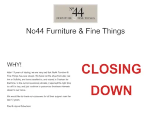 NO44.furniture(No44 Furniture & Fine Things) Screenshot
