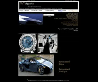 NO7Agency.com(LUXURY CAR YACHT JET CHARTER HIRE TRAVEL SECURITY THE WORLDS BEST) Screenshot