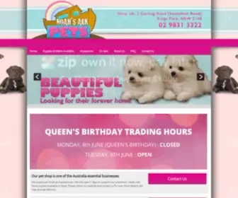 Noahsarkpets.com.au(Noah's Ark Pets) Screenshot