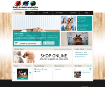 Noahsarkvets.com(Noah's Ark Veterinary Practice) Screenshot