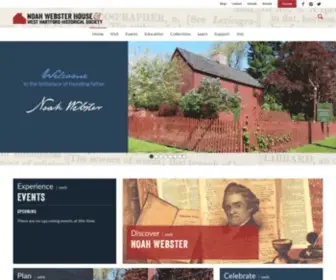 Noahwebsterhouse.org(Defining American Since 1783) Screenshot