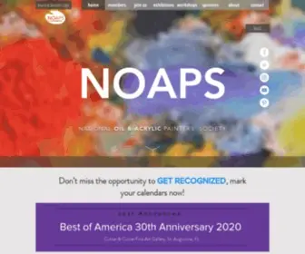 Noaps.org(National Oil & Acrylic Painters' Society) Screenshot