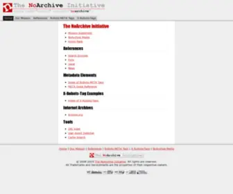 Noarchive.net(The NoArchive Initiative) Screenshot