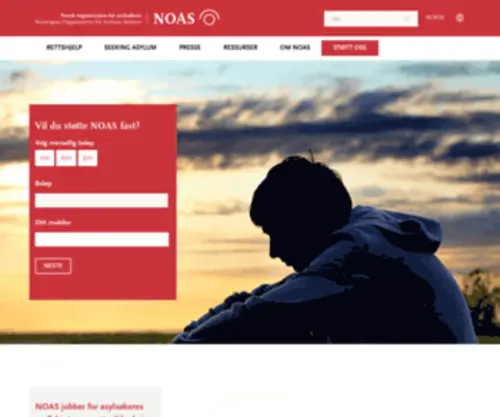 Noas.org(Norsk organisasjon for asylsøkere (NOAS)) Screenshot