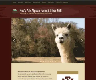 Noasarkalpacafarm.com(Noa's Ark Alpaca Farm & Fiber Mill is a farm located in Gainesville) Screenshot