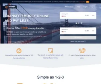 Nobelfinancial.com(Nobel Financial Money Transfer) Screenshot