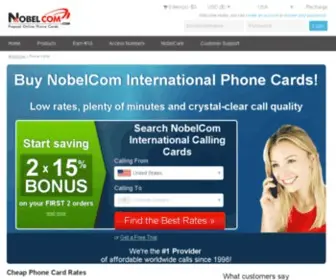 Nobelphonecards.eu(International Phone Cards) Screenshot