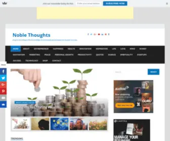 Nobelthoughts.com(Motivated Entrepreneur Success Prosperity) Screenshot
