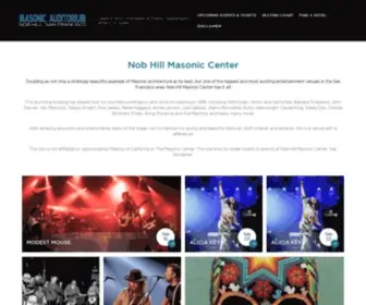 Nobhillauditorium.com(SF Masonic Auditorium) Screenshot