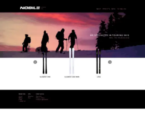 Nobileskis.com(2016 Nobile Skis Official Website) Screenshot