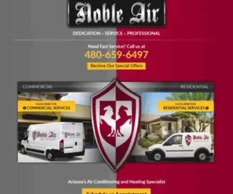 Noble-Air.com(Heating & Cooling Service by Noble Air in Phoenix) Screenshot