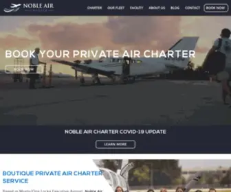 Nobleaircharter.com(Noble Air Charter) Screenshot