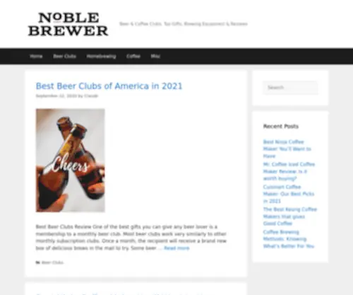 Noblebrewerbeer.com(Noble Brewer) Screenshot
