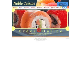 Noblecuisinebarrie.com(Noble Cuisine) Screenshot