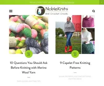 Nobleknits.com(Knitting blog) Screenshot
