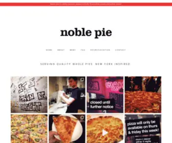 Noblepiepizza.com(Bringing NYC to YYC) Screenshot