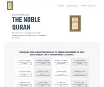 Noblequran.com(Simple English Translation of the Quran) Screenshot