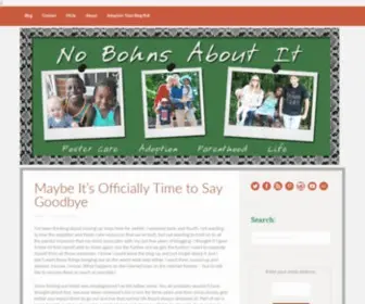 Nobohnsaboutit.com(A Journey Through Foster Care) Screenshot