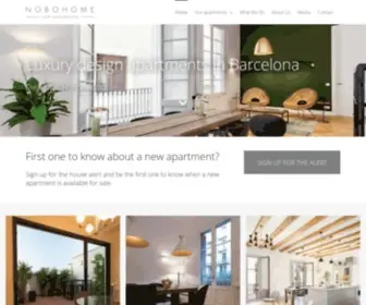Nobohome.com(Luxury design apartments for sale in Barcelona) Screenshot