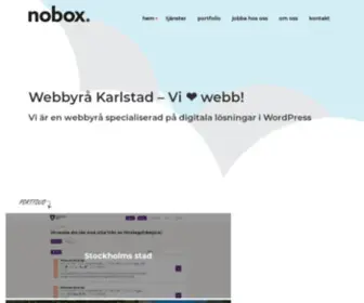 Noboxsolutions.se(Webbyrån som tänjer digitala gränser med WordPress) Screenshot