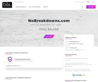 Nobreakdowns.com(Contact with domain owner) Screenshot