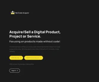 Nocodeacquire.io(No-code Acquire) Screenshot