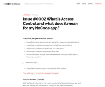 Nocodeinfosec.com(NoCode InfoSec) Screenshot