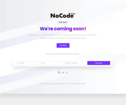 Nocodeology.com(Learn the science of building a startup without code) Screenshot