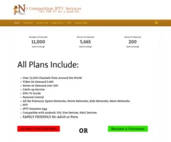 Nocompetitioniptv.com(All The TV for a little fee) Screenshot