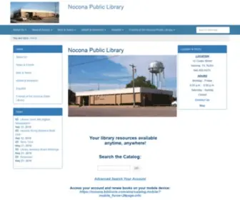 Noconapubliclibrary.org(Nocona Public Library) Screenshot