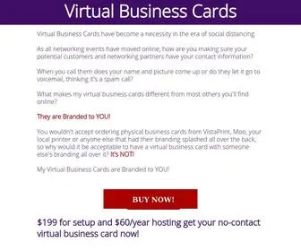 Nocontactbusinesscards.com(Virtual Business Card) Screenshot