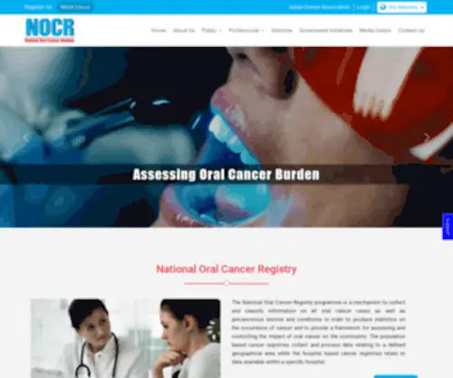 Nocr.org.in(The National Oral Cancer Registry programme) Screenshot