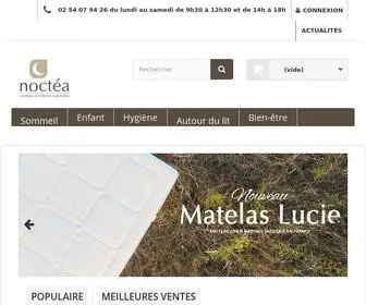 Noctea.com(Créateur de literies naturelles) Screenshot