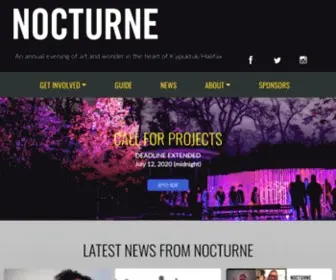 Nocturnehalifax.ca(Nocturne: Art at Night) Screenshot