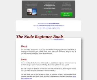 Nodebeginner.org(A comprehensive Node.js tutorial for beginners) Screenshot