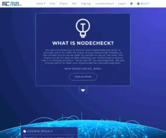 Nodecheck.io(Pro-active masternode monitoring and stats service) Screenshot