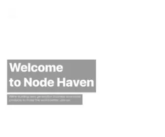 Nodehaven.com(Our mission) Screenshot