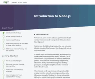 Nodejs.dev(Run JavaScript Everywhere) Screenshot